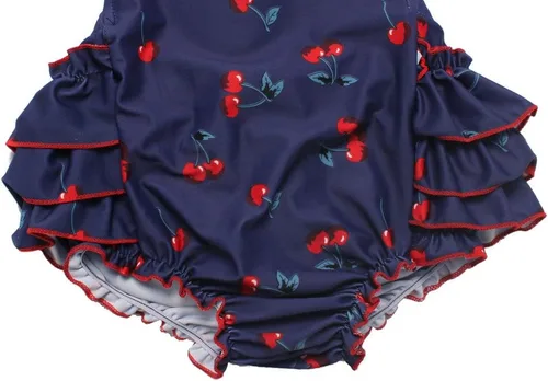 Vista 4 de Trajes de baño con diseño de cereza para bebé niña de 0 a 4 años