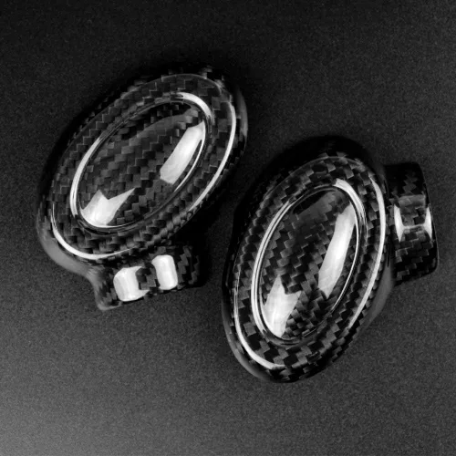 Vista 6 de AIRSPEED Cubierta de la perilla de la palanca de cambios de fibra de carbono, calcomanía interior para Mini Cooper F54 F55 F56 F57 F60 Accesorios