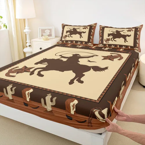 Vista 28 de Bonita sábana bajera ajustable para niños, tamaño individual, juego de ropa de cama rústica de pollo, decoración de dormitorio para niños y adultos
