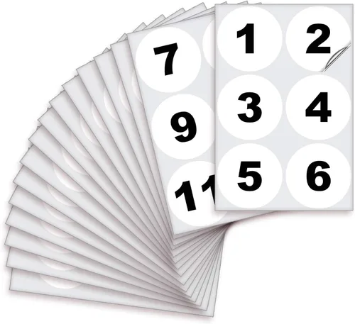 Vista 34 de iSYFIX Calcomanías negras de números consecutivos – 1 a 100, 1 pulgada, 1 juego – Vinilo autoadhesivo de alta calidad, ideal para inventario