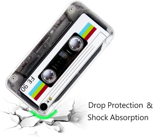 Vista 8 de FAteam - Carcasa trasera suave resistente con acabado mate, con TPU suave, carcasa de cinta de casete retro compatible con iPhone XR