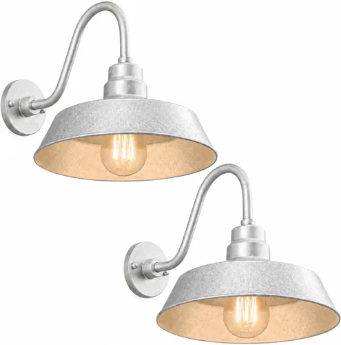Vista 17 de 14 pulgadas. RLM Warehouse - Pantalla con brazo de cuello de cisne y bombilla Led A19 5000K de 9W
