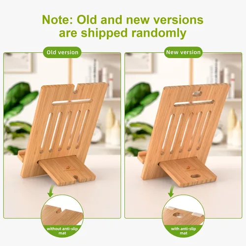 Vista 8 de Pezin & Hulin Soporte ajustable de bambú para tableta, soporte para teléfono celular de escritorio compatible con Pad Air/Pro/Mini, lector