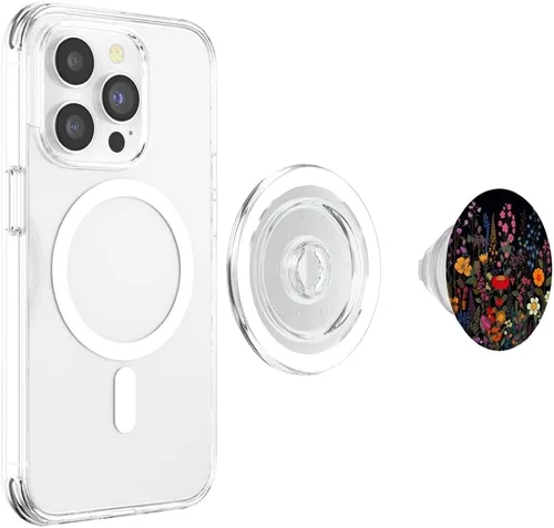 Vista 4 de Lindas flores silvestres coloridas para amantes de las flores, PopSockets MagSafe PopGrip para iPhone