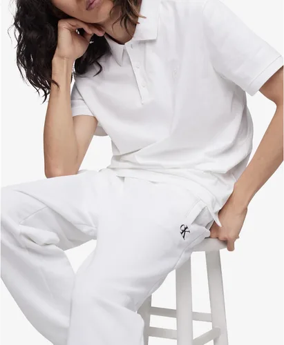 Vista 4 de Calvin Klein Polo de algodón liso con logotipo de monograma para hombre