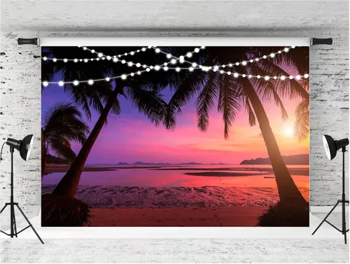 Vista 4 de Verano Rosa Puesta de sol paisaje natural hawaiano fotografía fondo puesta de sol puesta de sol playa decoración estilo retrato foto telón de fondo