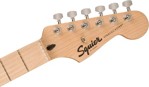 Vista 6 de Fender Squier Sonic Stratocaster HSS - Paquete negro con amplificador Frontman 10G, afinador, correa, cable, púas y DVD de guitarra Austin Bazaar
