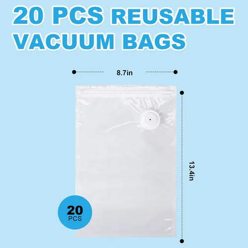 Vista 2 de Bolsas selladoras al vacío -20 piezas, adecuadas para sellador al vacío de mano