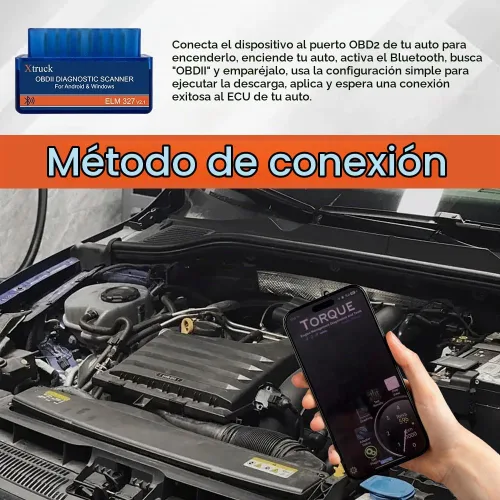 Vista 6 de ELM327 OBDII - Escáner de diagnóstico automático para coche, escáner OBD2 Bluetooth OBDII, herramienta de diagnóstico OBDII, lector de código