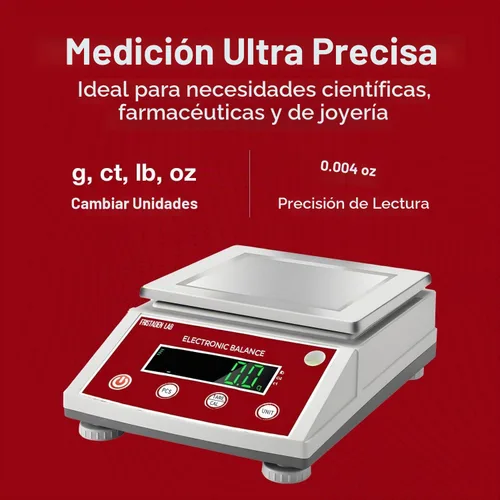 Vista 3 de Báscula de laboratorio Fristaden Serie HTP 22 lbs x 0.004 oz