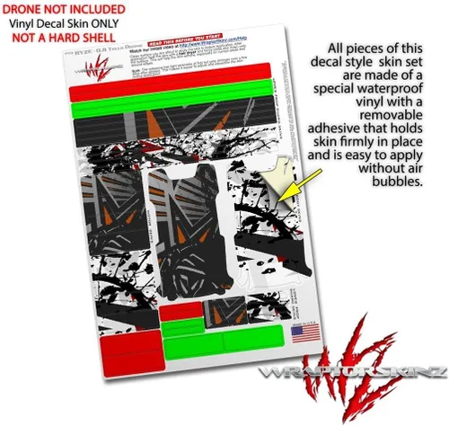 Vista 4 de Skin Wrap 2 Pack para DJI Ryze Tello Drone baja 0023 naranja quemado Drone No Incluidas