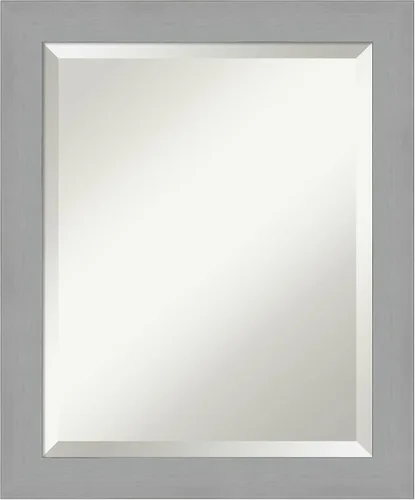 Vista 21 de Amanti Art Espejo de pared negro de 24 x 20 pulgadas, espejo de baño rectangular negro cepillado para decoración de pared de sala de estar, marco