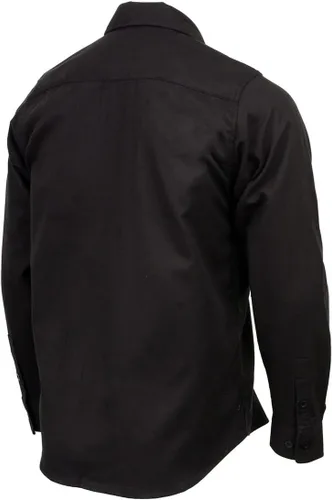 Vista 6 de Milwaukee Leather MNG11655 - Camisa de franela de algodón de manga larga negra sólida para hombre