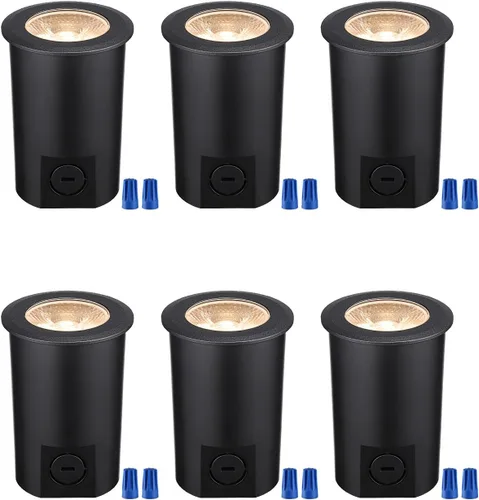 Vista 14 de LEONLITE Luces LED de pozo de 3W 5CCT para paisaje, 12-24V AC/DC de bajo voltaje, CRI90 IP67 luces de pozo enterrado al aire libre, carcasa de Negro