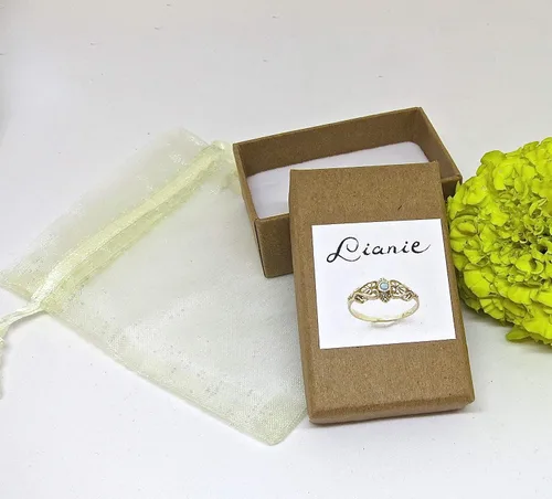 Vista 7 de Anillo de plata de ley con piedras preciosas para mujer, anillo apilable de piedra martillada, anillo de piedra natal
