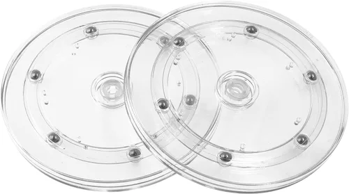Vista 9 de Piutouyar Rodamientos de Tocadiscos de Plástico, Tocadiscos de 4 Pulgadas / 100mm de Acrílico Negro para Organizador de Especias de Cocina, Mesa