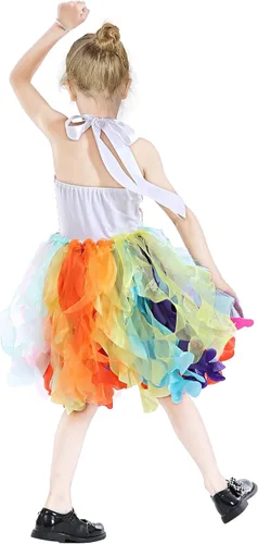Vista 2 de Vestido tutú de lentejuelas para niñas, vestidos de cumpleaños, vestido de fiesta de lentejuelas brillantes, vestido de princesa de tul