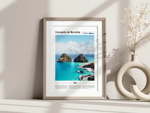 Vista 6 de Póster de Fernando De Noronha, impresión de Fernando De Noronha, arte de pared, impresión de viaje, pintura al óleo, póster de pintura al óleo, 507