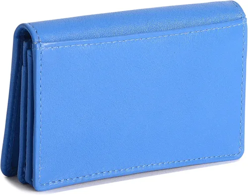 Vista 5 de SADDLER Lujoso tarjetero delgado de cuero para mujer, tarjetero de negocios, tarjetero para tarjetas de presentación, cartera para tarjetas