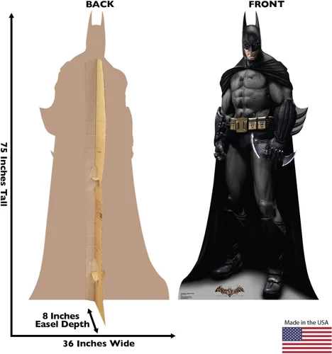 Vista 2 de Cardboard People Batman - Soporte de cartón de tamaño real - Batman: Arkham Asylum