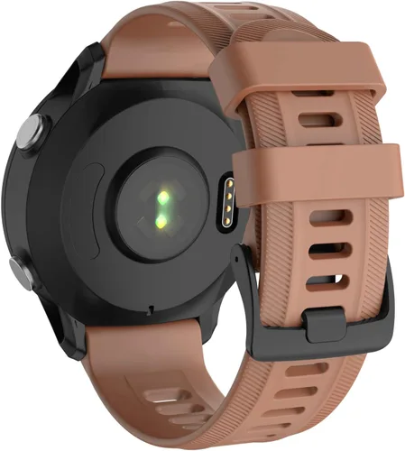 Vista 12 de ISABAKE Correa de reloj para Garmin Forerunner 955/945/745, correa de repuesto de silicona de 0.866 in para pulseras Fenix 5/6/Approach S60 Rojo