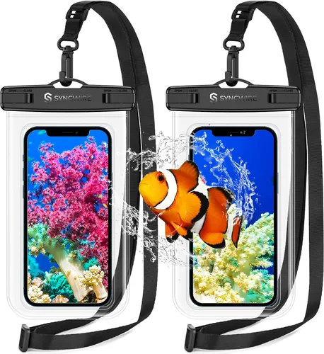 Vista 11 de Syncwire Funda impermeable para teléfono [paquete de 2] – Funda universal IPX8 impermeable para teléfono con cordón compatible con iPhone 13/12/11