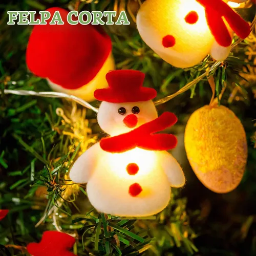 Vista 5 de Christmas Snowman String Lights, 10 LEDs 5.4ft Waterproof