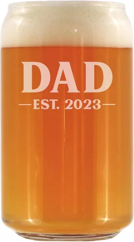 Vista 7 de Dad Est 20XX - Vaso de cerveza para padres primerizos, regalo personalizado de 16 onzas