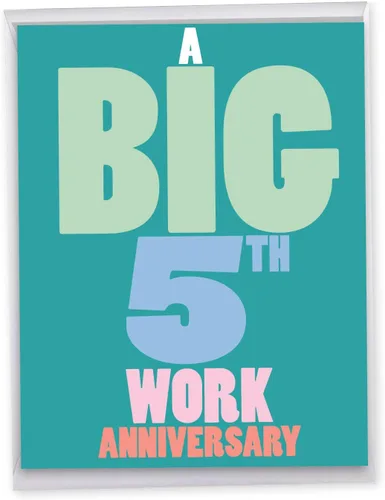 Vista 11 de NobleWorks - Tarjeta de felicitación de aniversario de 5ª boda grande de 8.5 x 11 pulgadas - Matrimonio de 5 años con sobre para hombres, mujeres