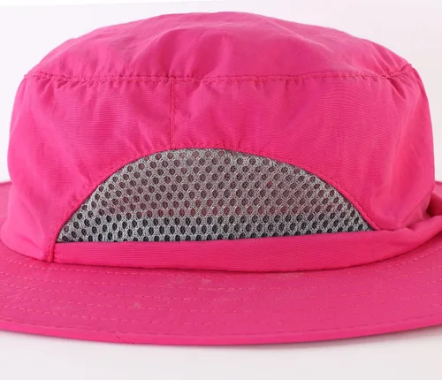 Vista 3 de LLmoway Sombrero de protección solar para niños, de secado rápido, ajustable, de malla de ala ancha, M