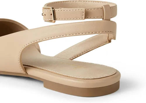 Vista 7 de Arromic Zapatos planos con puntera puntiaguda para mujer, con correa ajustable en el tobillo, zapatos sin cordones