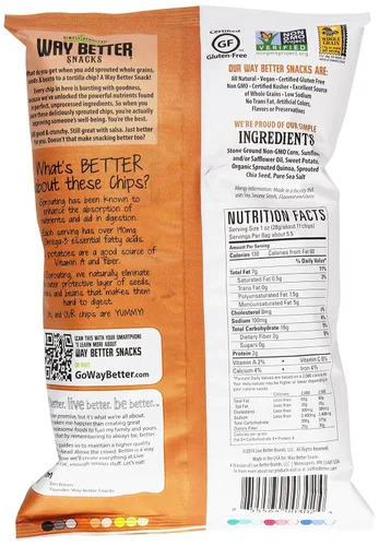 Vista 2 de Way Better Snacks Chips de tortilla, batata, 5.5 onzas