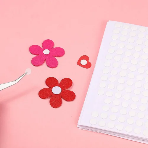 Vista 4 de Zonon Adhesivos de doble cara con puntos de pegamento transparente, pegamento para globos, redondo, sin rastros, adhesivo fuerte, impermeable