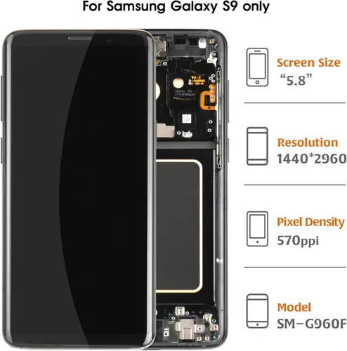 Vista 2 de (Original) A-MIND para Samsung Galaxy S9 SM-G960 pantalla LCD táctil digitalizador Asamblea reemplazo con marco