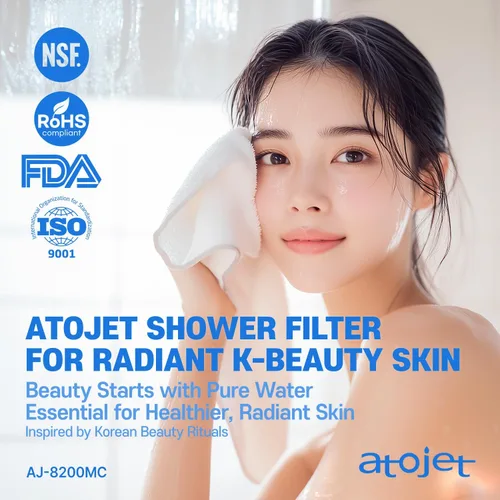 Vista 2 de Filtros de repuesto para cabezal de ducha inspirados en la cultura de belleza de Corea Filtros de carbono puro (10 filtros), compatibles
