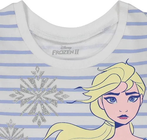Vista 4 de Disney Frozen Princess Anna Elsa Baby Girls T-Shirt and Shorts Outfit Set Infant to Little Kid