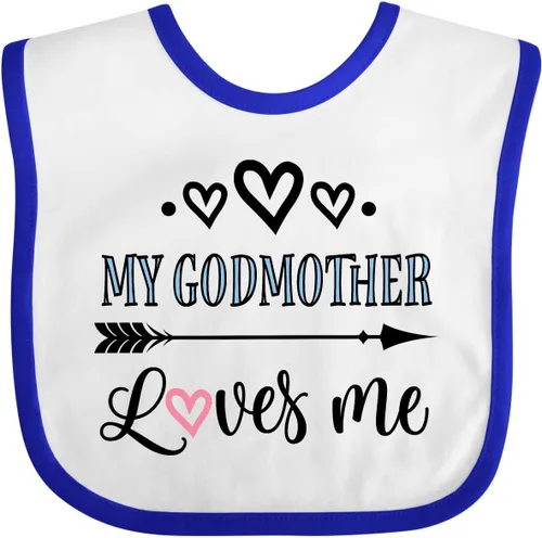 Vista 6 de inktastic Babero para bebé My Godmother Loves Me Godchild