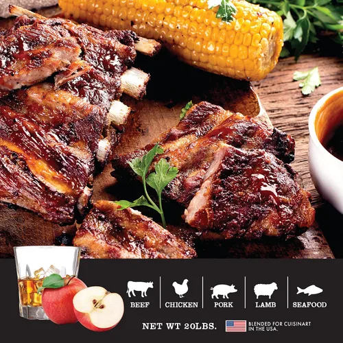 Vista 3 de Cuisinart Pellets Premium de Madera de Manzano con Whiskey para BBQ Ahumado - Bolsa de 20 lb