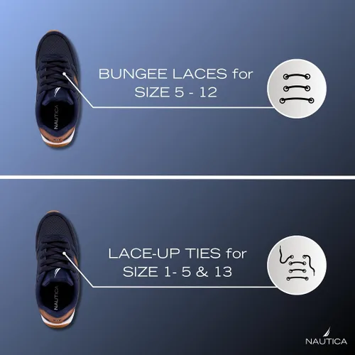 Vista 2 de Nautica Zapatos deportivos de moda Oxford cómodos con cordones para niños y niñas (niños grandes, niños pequeños, niños pequeños)