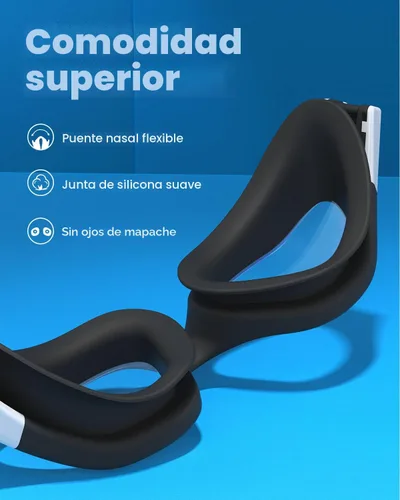 Vista 4 de ZIONOR G1 - Gafas de natación polarizadas unisex para mujeres adultas, antiniebla, 100% anti UV, gafas de buceo