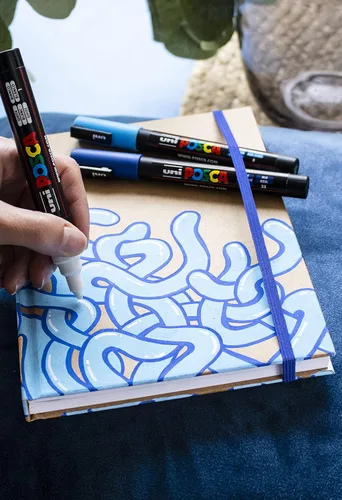 Vista 3 de 8 marcadores posca 5M, bolígrafos posca para suministros de arte, suministros escolares, arte rupestre, pintura de tela, marcadores de tela