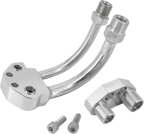 Vista 3 de Compresor de A/C Colector Curvo con Adaptador Compatible con Sanden SD7B10 7176 SD7 Estilo, Cromado