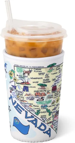 Vista 22 de Swig Life Funda Mediana para Taza de Café Helado Coolie, Funda Aislante de Taza de Café Helado Estándar de 22oz con Asa, Funda Aislante de Neopreno