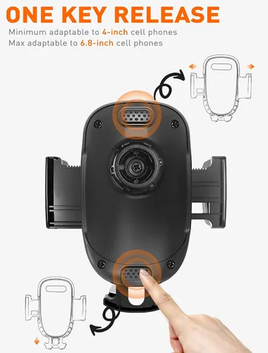 Vista 5 de Savadicar Soporte de teléfono para tablero compatible con Ford Bronco SUV 2021-2025 (no para Sport), soporte ajustable para teléfono celular