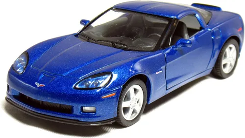 Vista 5 de KiNSMART 2007 Corvette Z06 5 pulgadas escala 1:36 5 pulgadas modelo de metal fundido a presión American Muscle Toy Car. Juego de 4