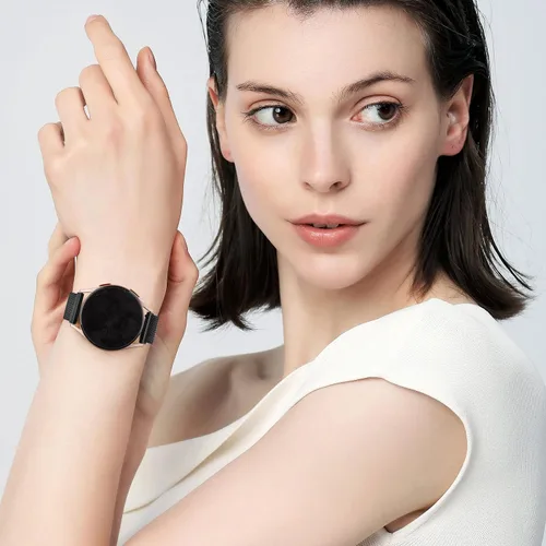 Vista 7 de Amzpas Correa de reloj de metal de liberación rápida de 0.787 in 0.866 in, correa de reloj de acero inoxidable, correa de repuesto magnética de Negro