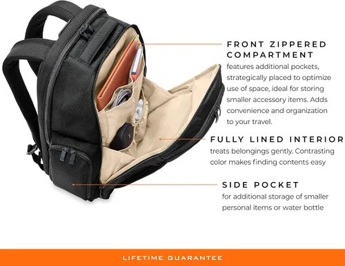 Vista 4 de Briggs & Riley Mochila Traveler, color negro, Negro