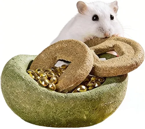Vista 9 de 16 juguetes de conejillo de indias, bolas de juego de conejo, juguetes molares para el cuidado de los dientes, para hámster, conejo, cobaya, ratas