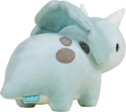 Vista 3 de Bellzi Triceratops - Lindo juguete de peluche de animal de peluche, adorable juguete de dinosaurio suave y regalos, regalo perfecto para niños