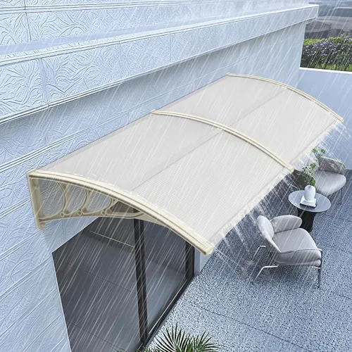 Vista 5 de MCombo - Toldo de policarbonato para ventana de exterior de 78.2 pulgadas, lámina hueca, toldo para puerta de patio